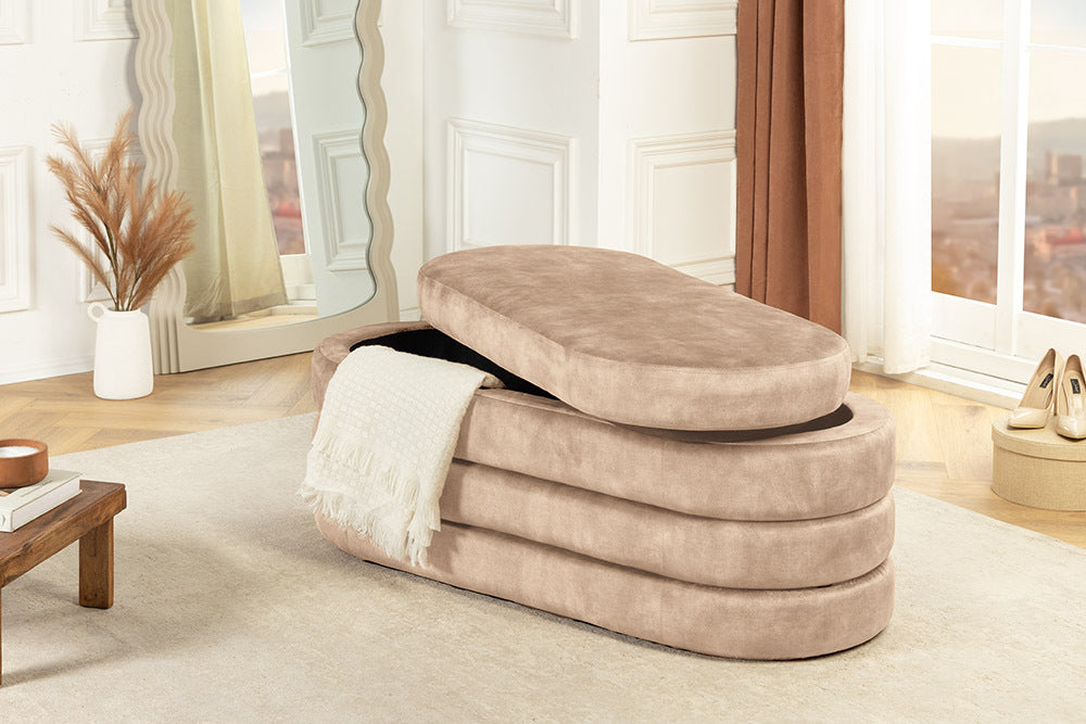 VOGUE Extravagante Polsterbank 115cm Sitzbank mit Stauraum