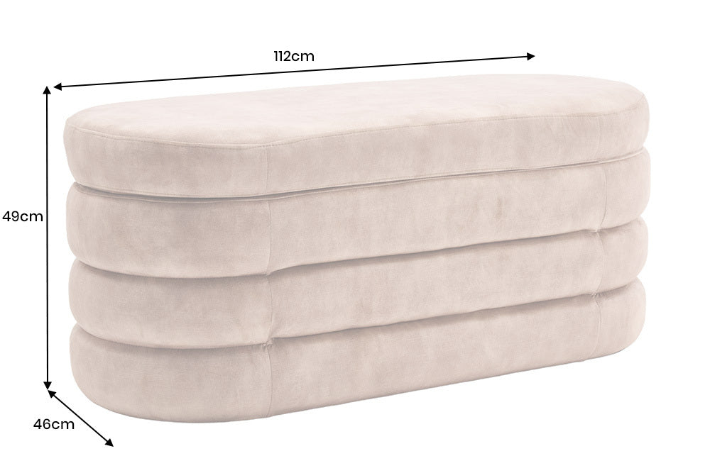 VOGUE Extravagante Polsterbank 115cm Sitzbank mit Stauraum