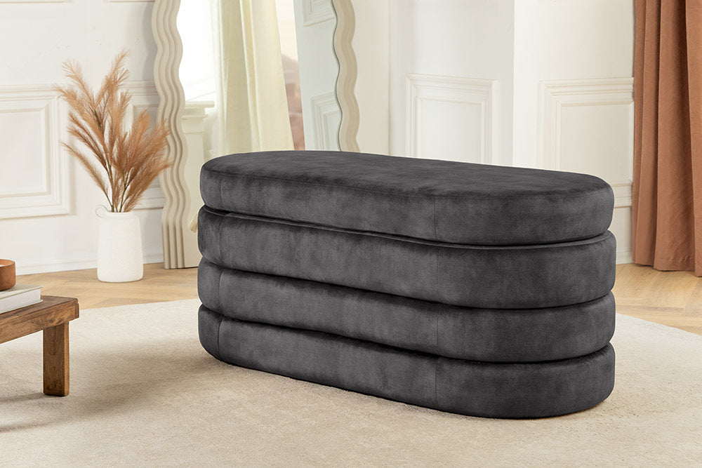 VOGUE Extravagante Polsterbank 115cm Sitzbank mit Stauraum