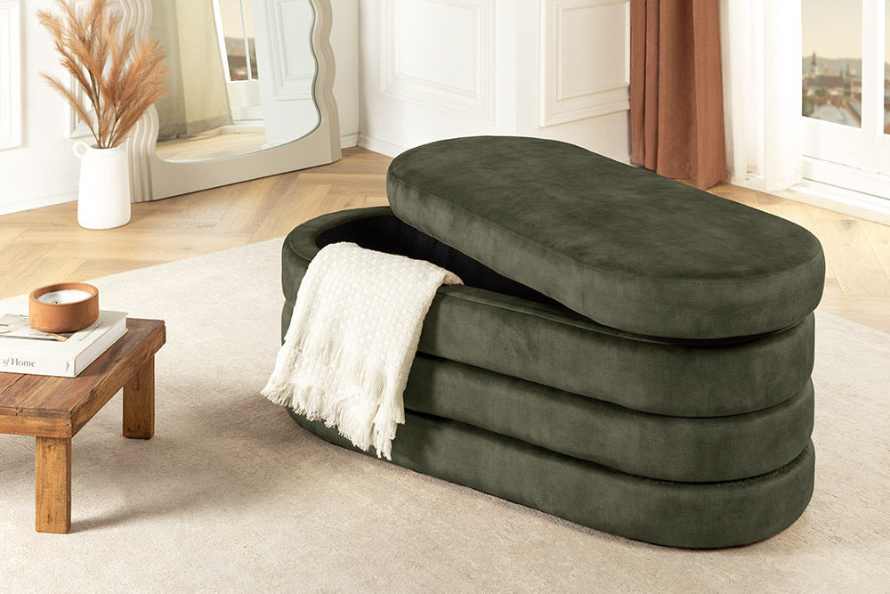 VOGUE Extravagante Polsterbank 115cm Sitzbank mit Stauraum