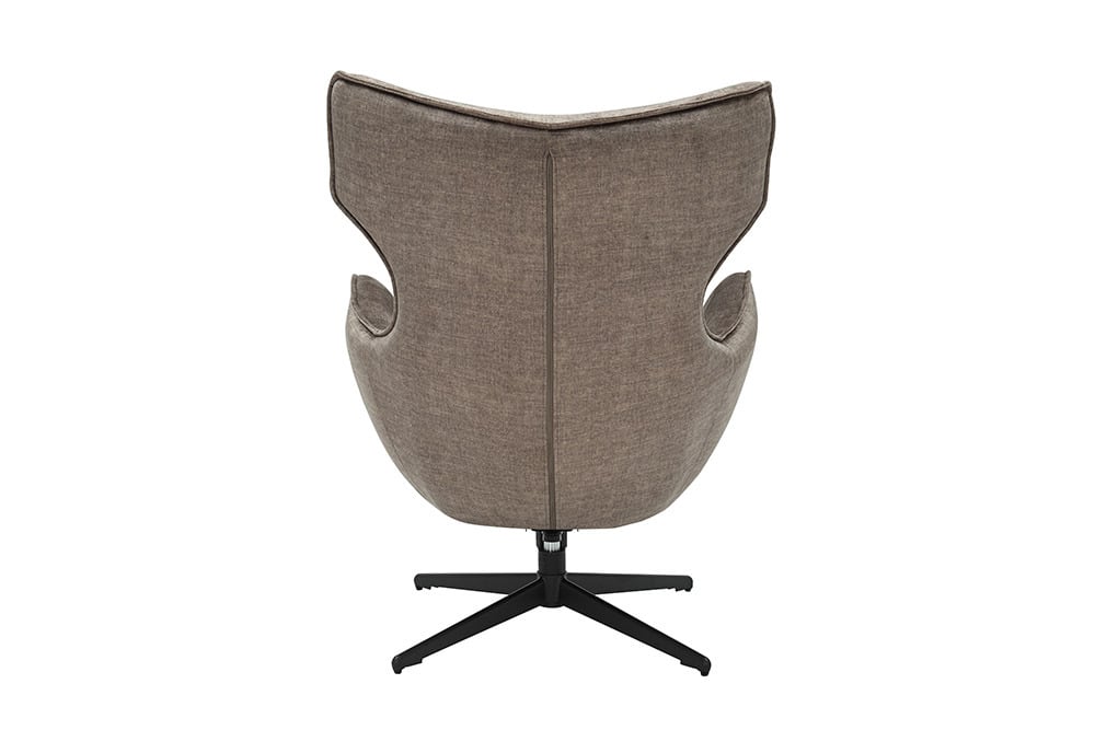 VOGUE Drehbarer Sessel Samt schwarze Metallbeine mit Armlehne