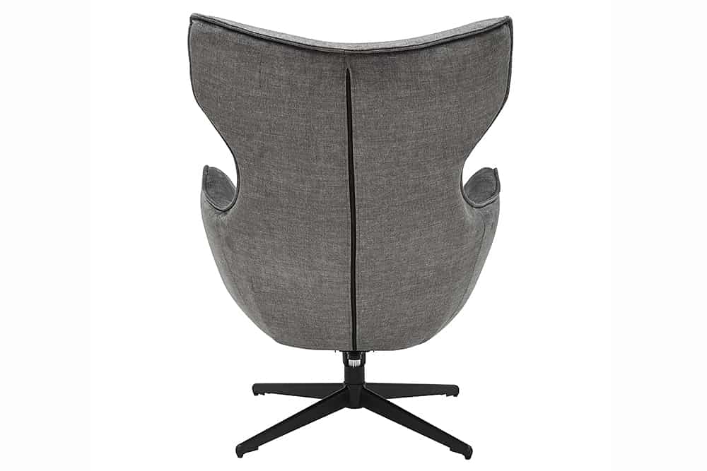 VOGUE Drehbarer Sessel Samt schwarze Metallbeine mit Armlehne
