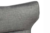 VOGUE Drehbarer Sessel Samt schwarze Metallbeine mit Armlehne