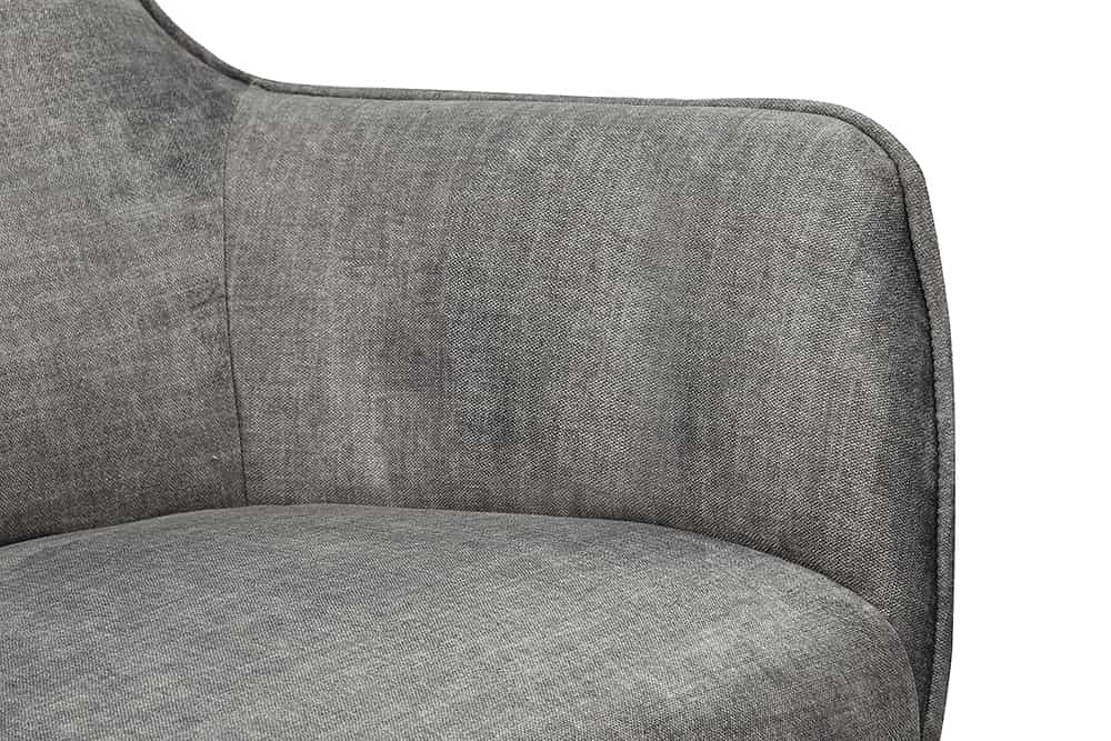VOGUE Drehbarer Sessel Samt schwarze Metallbeine mit Armlehne