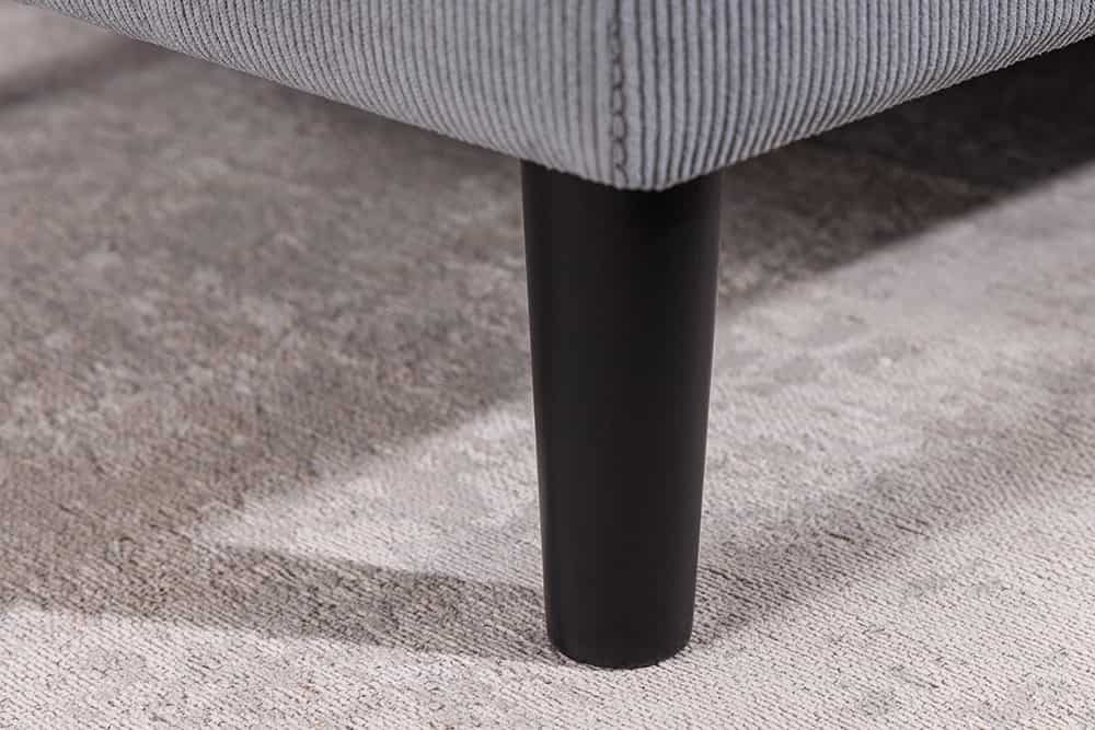 STOCKHOLM Retro Ecksofa 220cm Cord Federkern 3-Sitzer