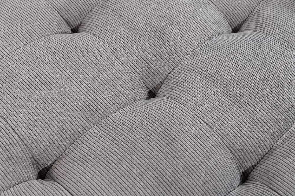 STOCKHOLM Retro Ecksofa 220cm Cord Federkern 3-Sitzer