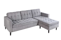 STOCKHOLM Retro Ecksofa 220cm Cord Federkern 3-Sitzer