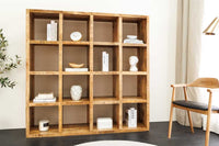 IRON CRAFT Massives Regal  160cm natur Mangoholz Bücherregal sechzehn Fächer