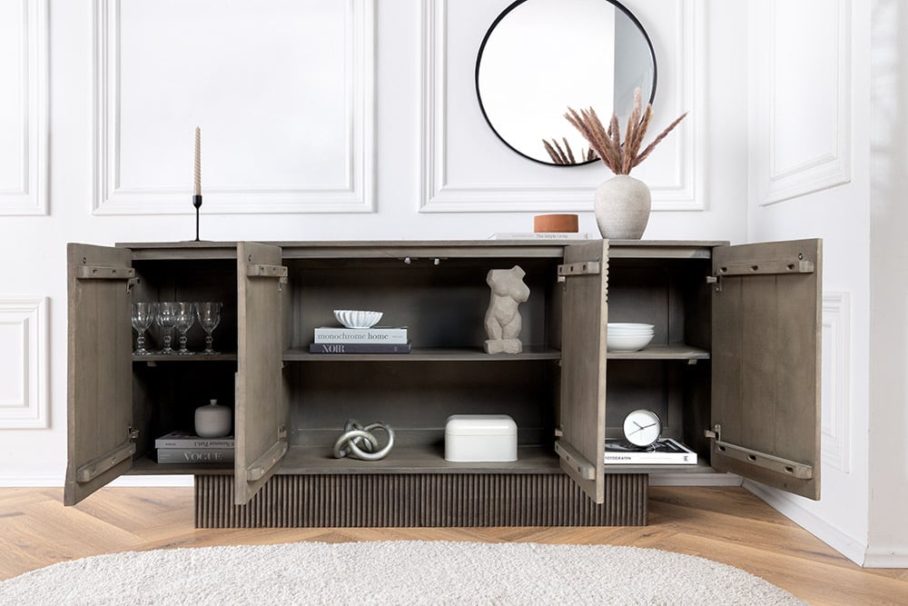 ORGANIC LIVING Solid sideboard 175cm mango wood organic design 