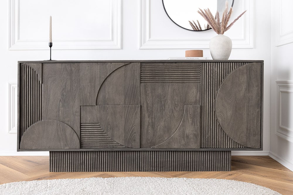 ORGANIC LIVING Solid sideboard 175cm mango wood organic design 