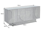 ORGANIC LIVING Solid sideboard 175cm mango wood organic design 