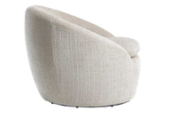ALPINE Drehbarer Design Sessel  beige Strukturstoff 360° mit Armlehnen