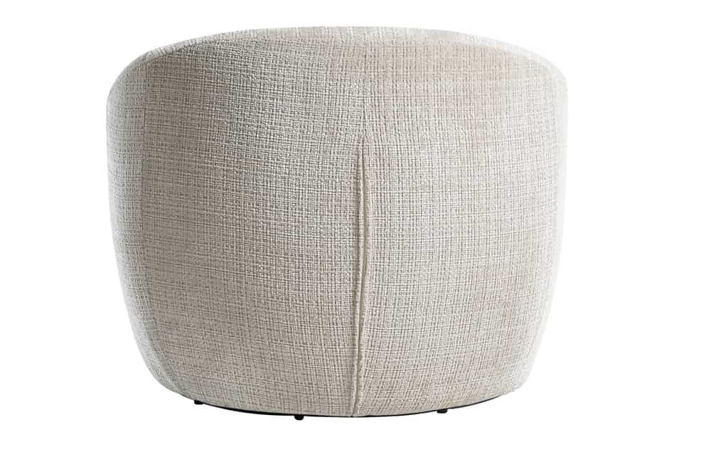 ALPINE Drehbarer Design Sessel  beige Strukturstoff 360° mit Armlehnen
