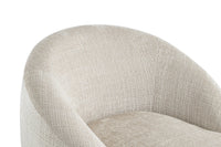 ALPINE Drehbarer Design Sessel  beige Strukturstoff 360° mit Armlehnen
