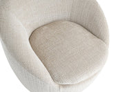 ALPINE Drehbarer Design Sessel  beige Strukturstoff 360° mit Armlehnen