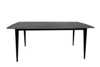 MILANO Moderner Esstisch 180cm anthrazit Keramik schwarze Metallbeine