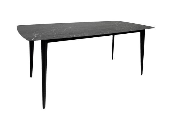 MILANO Moderner Esstisch 180cm anthrazit Keramik schwarze Metallbeine