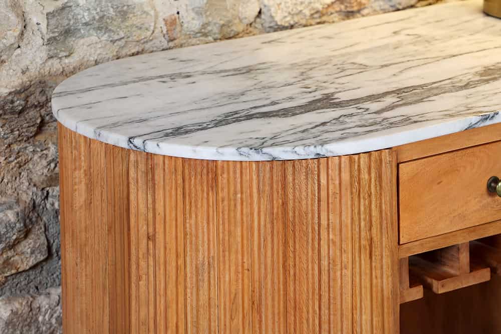 AMAZONAS solid sideboard 160cm mango wood natural front design