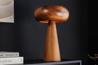 ALVA Runde Tischleuchte 24cm natur Akazienholz Eisen