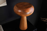 ALVA Runde Tischleuchte 24cm natur Akazienholz Eisen