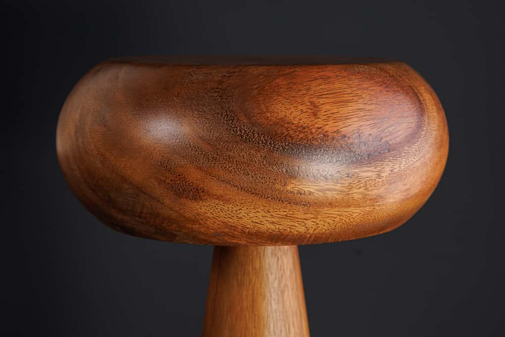 ALVA Runde Tischleuchte 24cm natur Akazienholz Eisen