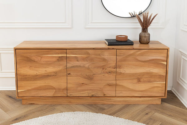 DESERT Massives Sideboard  160cm sand beige Akazienholz 3D-Front