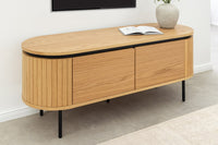 ATELIER Modernes TV-Board 120cm natur Eiche schwarz Metall Lowboard
