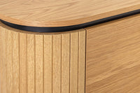 ATELIER Modernes TV-Board  200cm natur Eiche schwarz Metall Lowboard