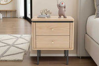 ATELIER Moderner Nachttisch  55cm Eiche Beistelltisch mit Schubladen