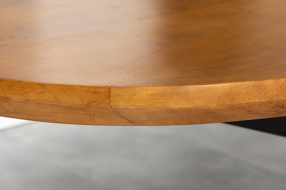 Massivholz Esstisch ORGANIC ARTWORK 240cm braun honey finish Akazie oval