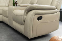 HOLLYWOOD 5-er Kinosessel Ecksofa 270 cm Kunstleder Federkern Getränkehalter Stauraum