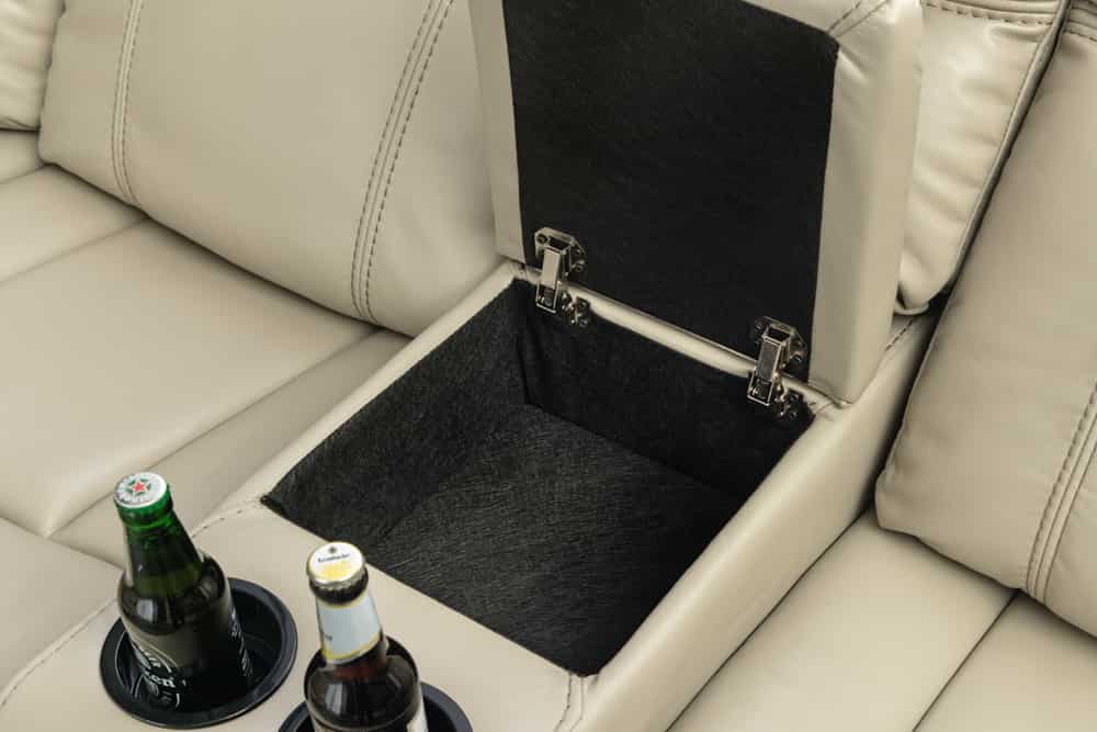 HOLLYWOOD 5-er Kinosessel Ecksofa 270 cm Kunstleder Federkern Getränkehalter Stauraum