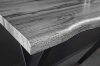 WILD Industrial Bartisch 120cm grau Wildeichen-Design schwarz Metall X-Gestell