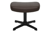 VOGUE Design Hocker Fußhocker 45cm Kunstleder drehbar schwarze Metallbeine