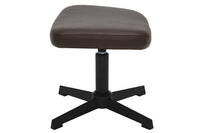VOGUE Design Hocker Fußhocker 45cm Kunstleder drehbar schwarze Metallbeine
