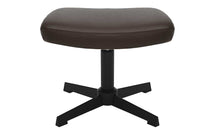 VOGUE Design Hocker Fußhocker 45cm Kunstleder drehbar schwarze Metallbeine
