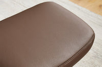 VOGUE Design Hocker Fußhocker 45cm Kunstleder drehbar schwarze Metallbeine