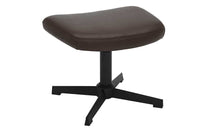 VOGUE Design Hocker Fußhocker 45cm Kunstleder drehbar schwarze Metallbeine