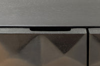Hängendes TV-Lowboard VULCANO 160cm schwarz Mangoholz massiv