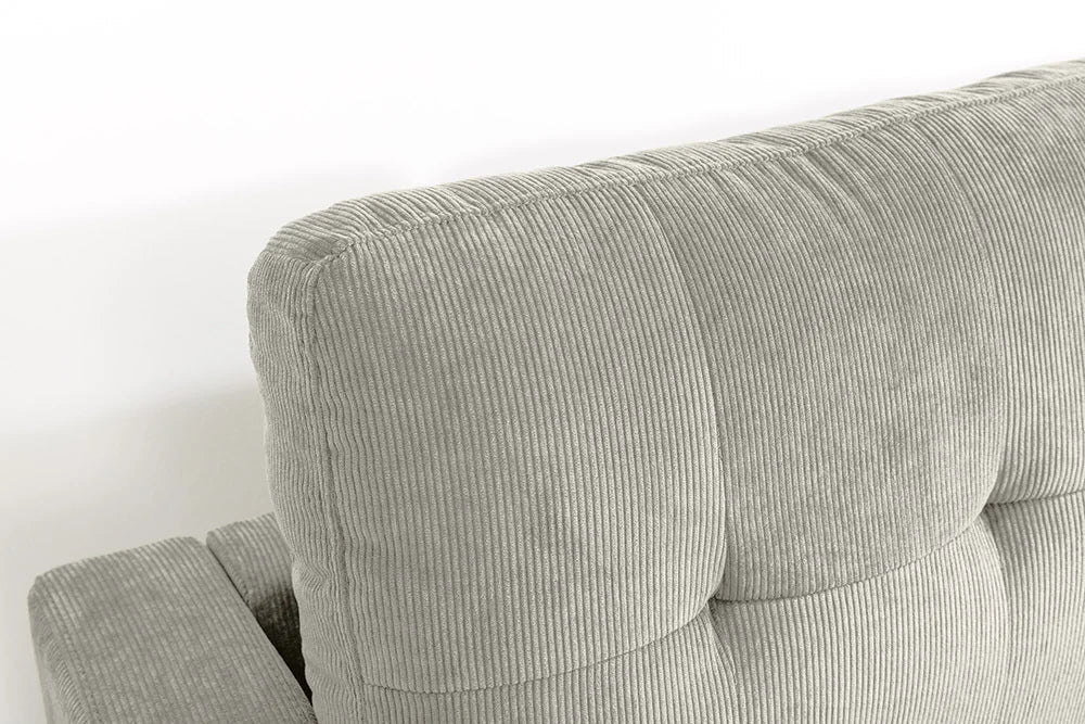 STOCKHOLM Retro Ecksofa 220cm Cord Federkern 3-Sitzer