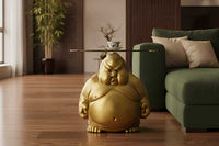 SUMO Runder Couchtisch  55cm gold Skulptur handmade