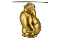 SUMO Runder Couchtisch  55cm gold Skulptur handmade