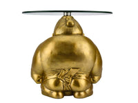 SUMO Runder Couchtisch  55cm gold Skulptur handmade