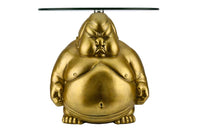 SUMO Runder Couchtisch  55cm gold Skulptur handmade
