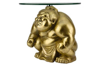 SUMO Runder Beistelltisch  30cm gold Skulptur handmade