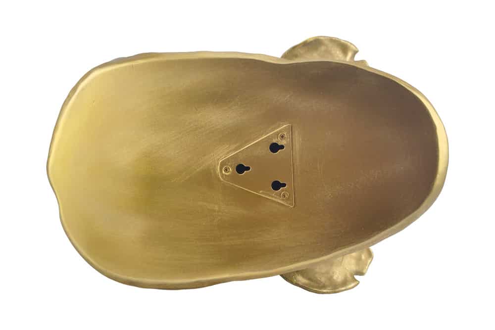 RHINO Deko-Wandfigur 40cm gold handmade Nashorn-Skulptur