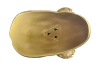 RHINO Deko-Wandfigur 40cm gold handmade Nashorn-Skulptur