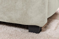 PARIS Design Boxbett Samt Champagner Beige Chesterfield Doppelbett