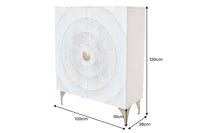 GOLDEN SUNSET Handcrafted highboard 120cm black gold mango wood