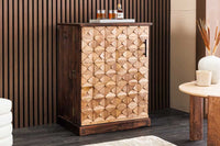Design Barschrank BODEGA 90cm natur Pinienholz Weinregal Glashalter Schubladen